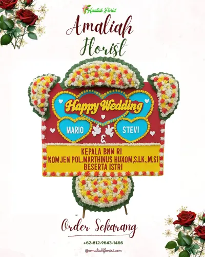 Karangan Papan Bunga Pernikahan di Universitas Palangka Raya